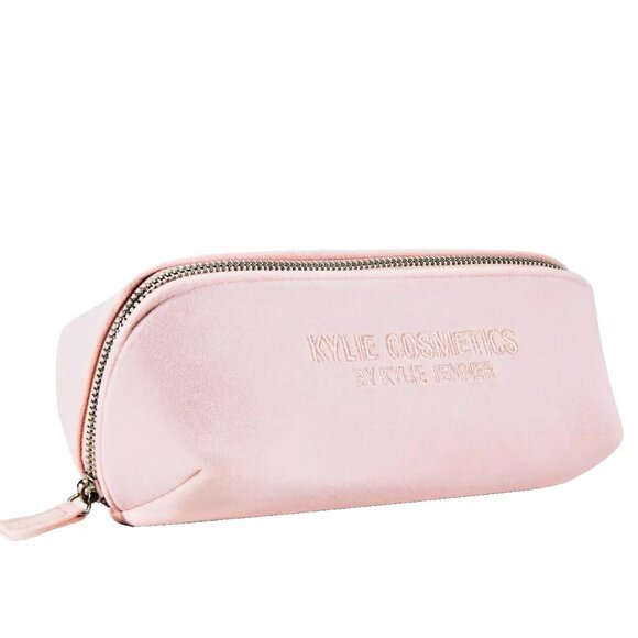 KYLIE Cosmetics PINK VELVET Makeup Pouch Travel Toiletry Bag Baby Pastel SOFT - Picture 1 of 4